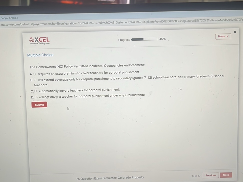 The Homeowners (HO) Policy Permitted StudyX