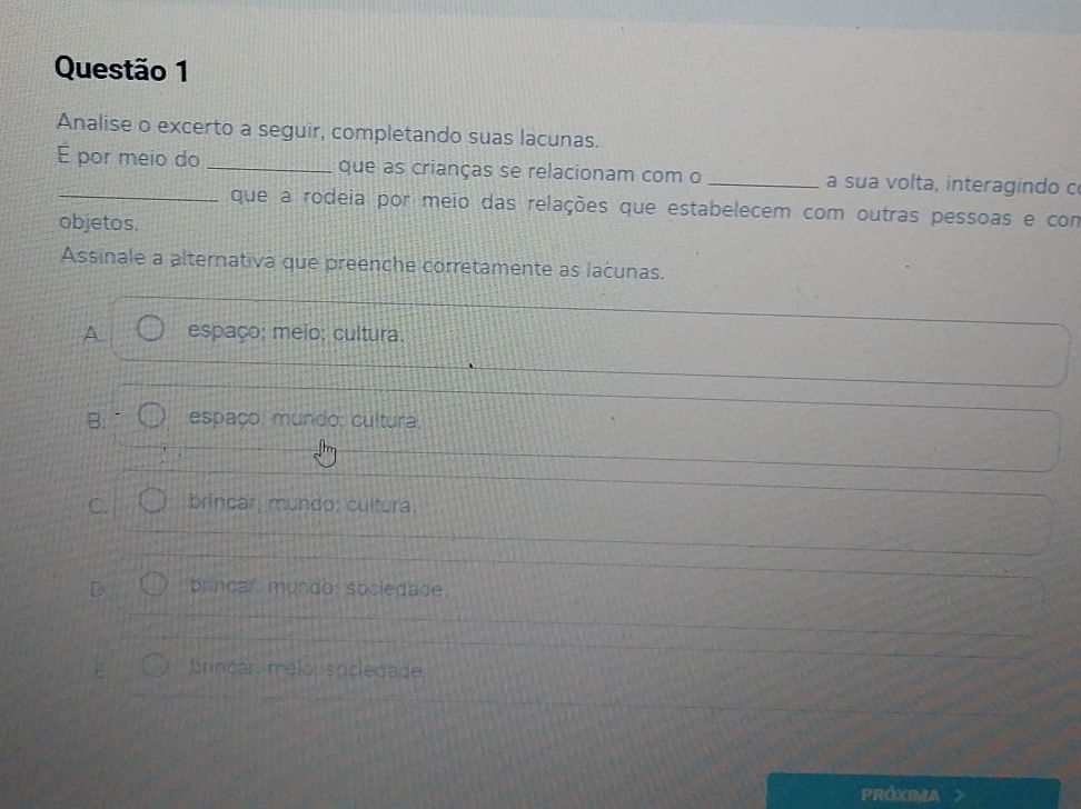 Questão 1 Analise o excerto a seguir,