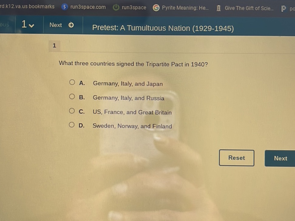What three countries signed the Tripartite | StudyX