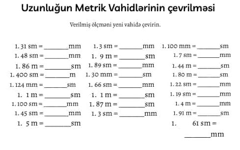 Sm Unit Convert the given measurement to a new unit. | StudyX