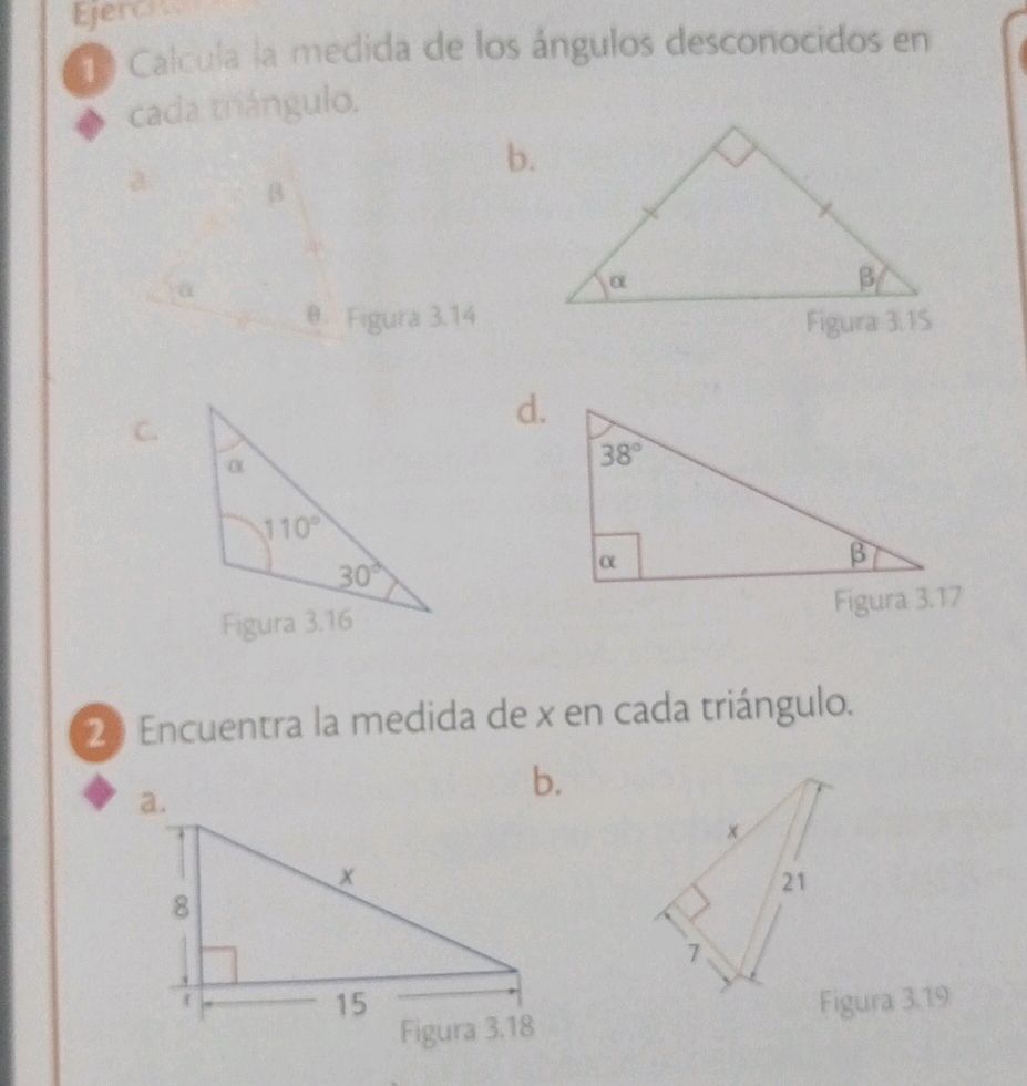 1 Calcula la medida de los ángulos | StudyX
