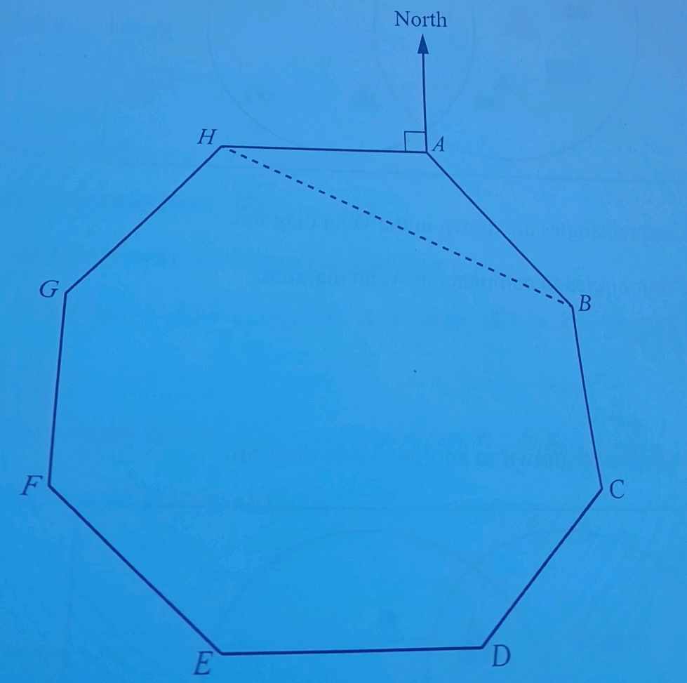 The image shows a diagram of a polygon with