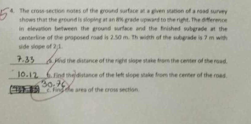 4. The cross-section notes of the ground | StudyX