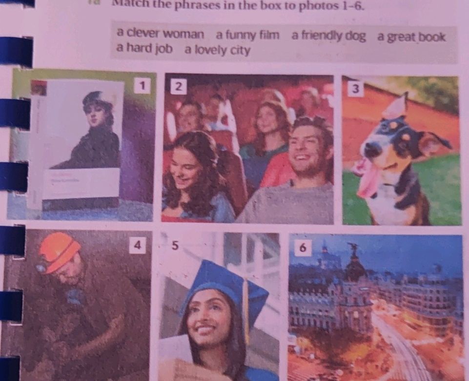Match the phrases in the box to photos 1-6. | StudyX