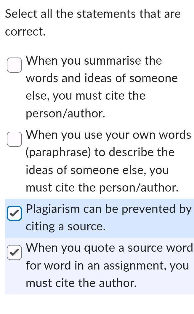 Select all the statements that are correct. | StudyX