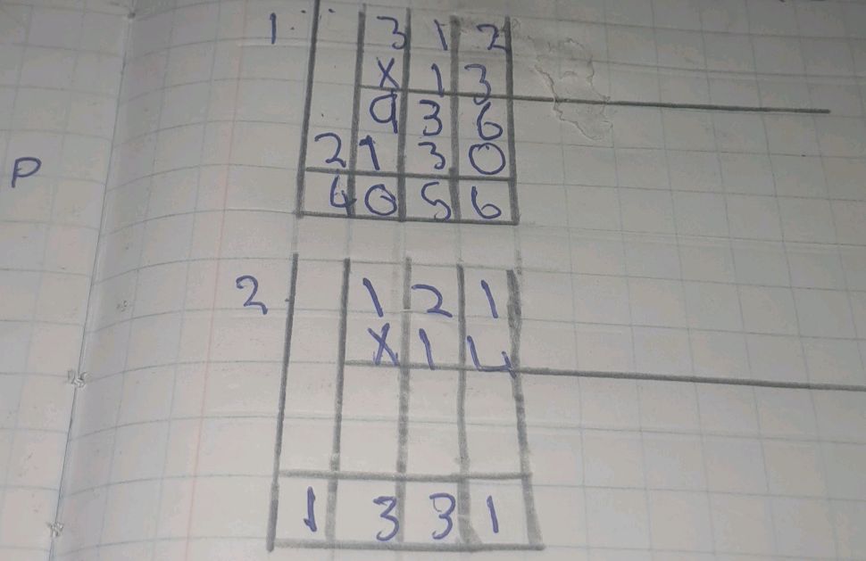 31x13 Math Answer 1. ``` 312 x 13 936 2130 4056 ``` 2. ``` | StudyX
