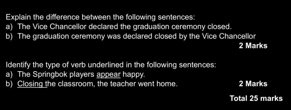 Explain the difference between the following | StudyX