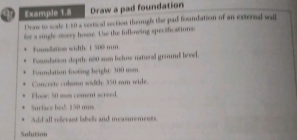 Draw to scale 1:10 a vertical section | StudyX
