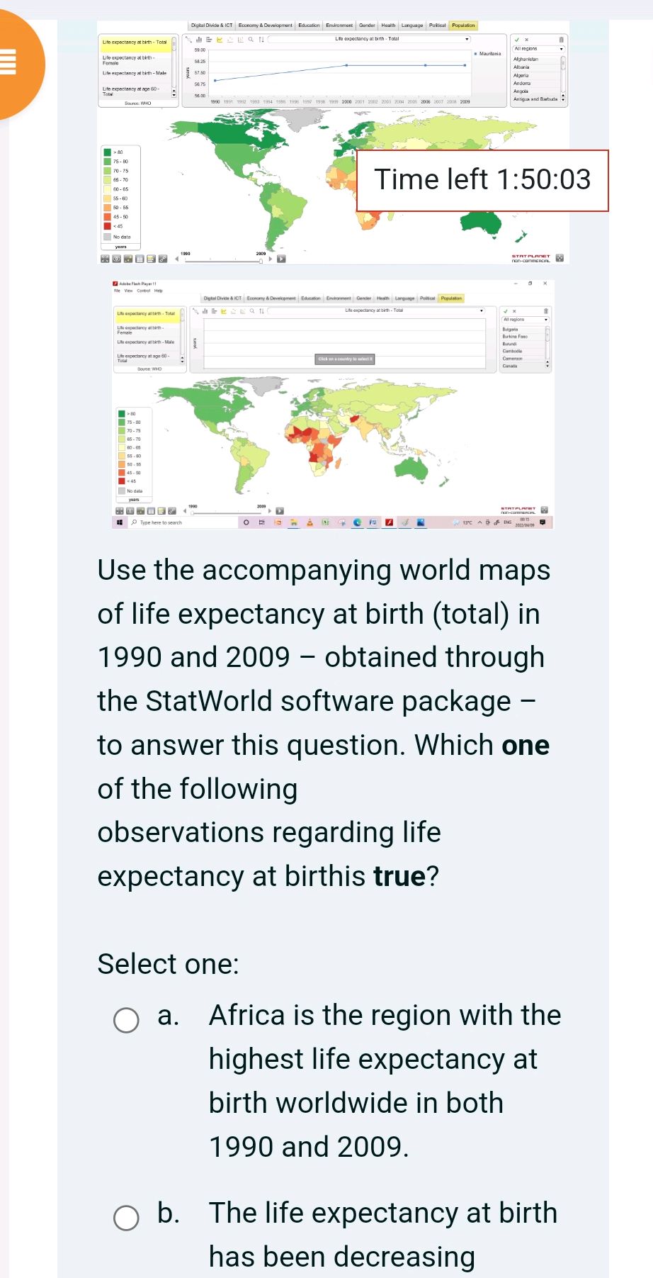 Use the accompanying world maps of life | StudyX