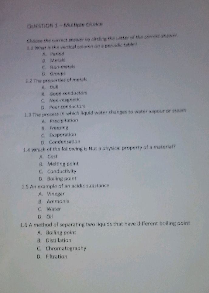 QUESTION 1 - Multiple Choice Choose the | StudyX