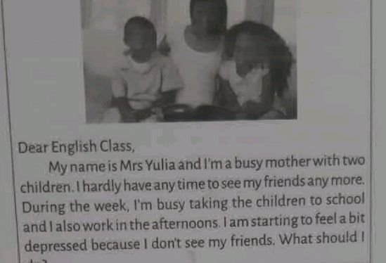 Dear English Class, My name is Mrs Yulia | StudyX