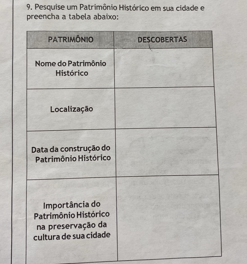 Pesquise um Patrimônio Histórico em sua