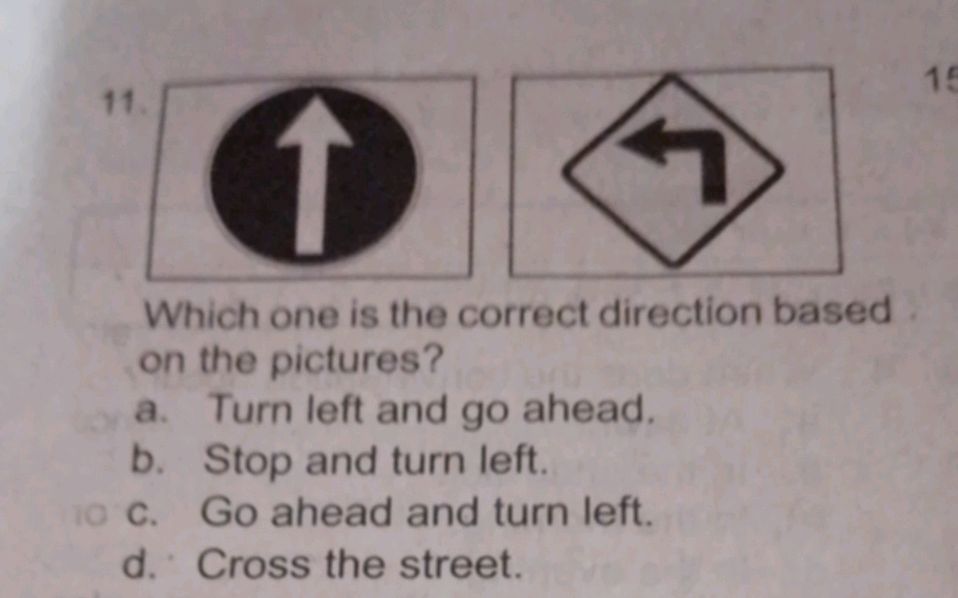 11. ↑ Which one is the correct direction | StudyX