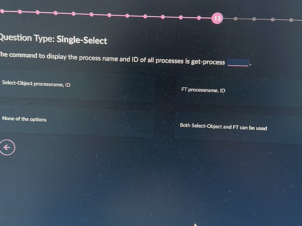 Question Type: Single-Select The command to | StudyX