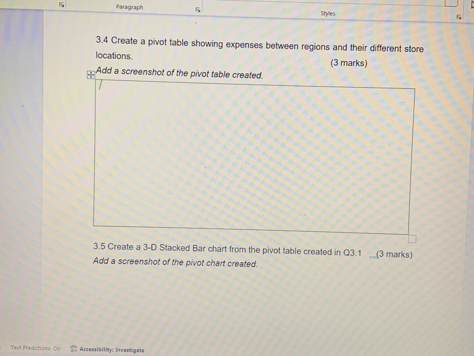 3.4 Create a pivot table showing expenses | StudyX