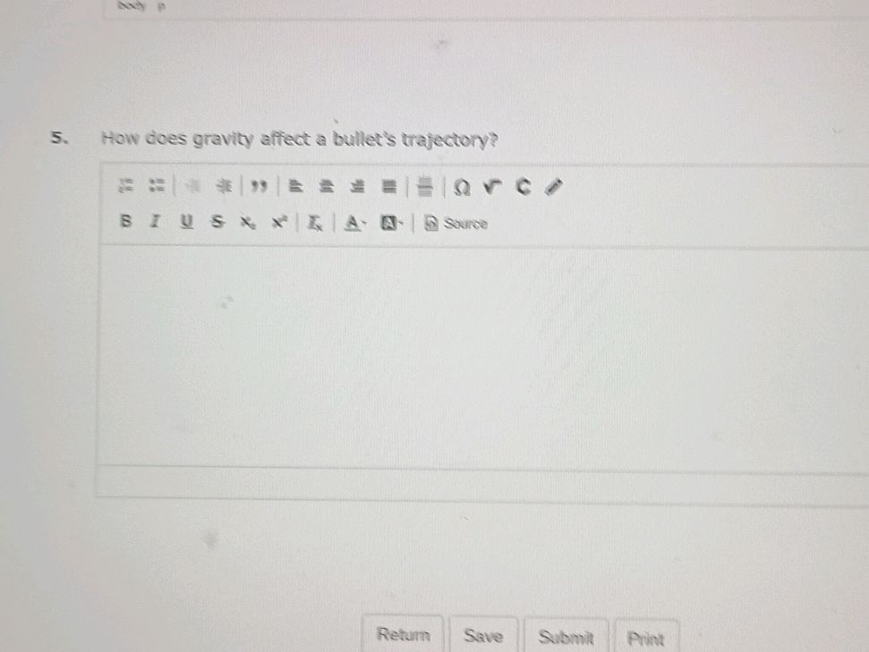 5. How does gravity affect a bullet's | StudyX