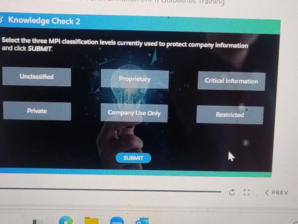Select the three MPI classification levels
