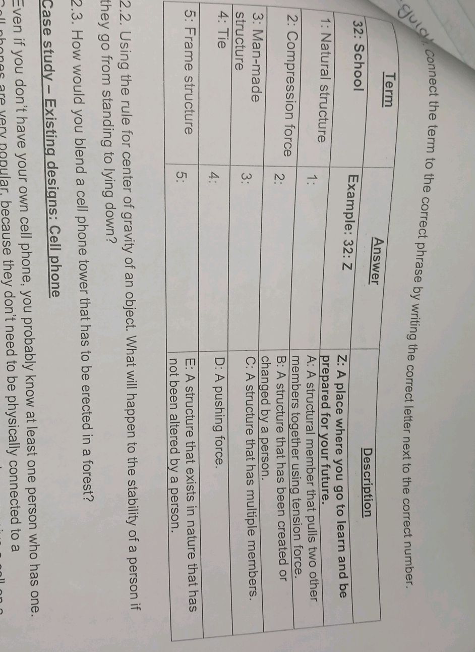Connect the term to the correct phrase by | StudyX