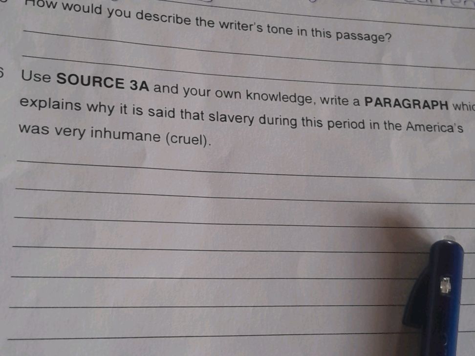 Use SOURCE 3A and your own knowledge, write | StudyX