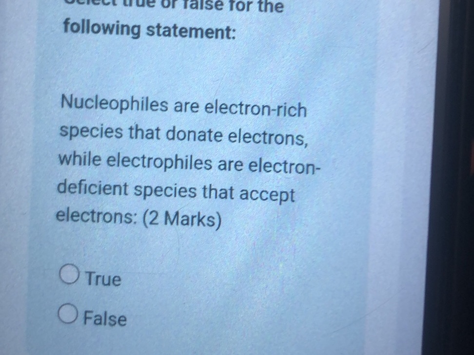 Select true or false for the following | StudyX