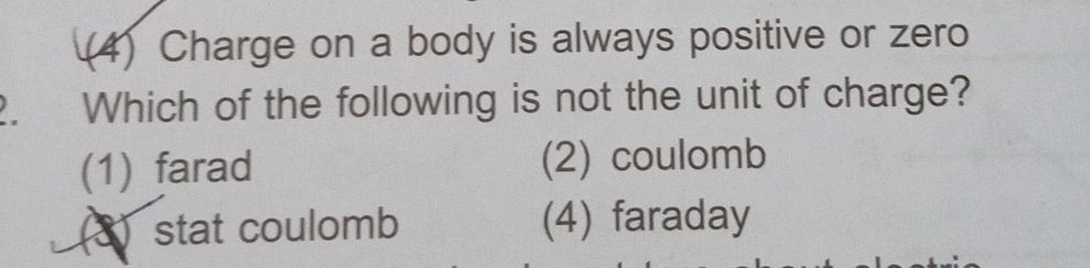 Which of the following is not the unit of | StudyX