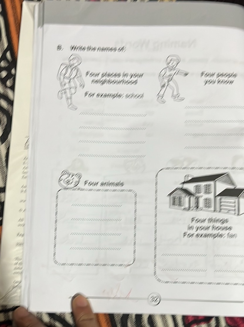 8. Write the names of: Four places in your | StudyX