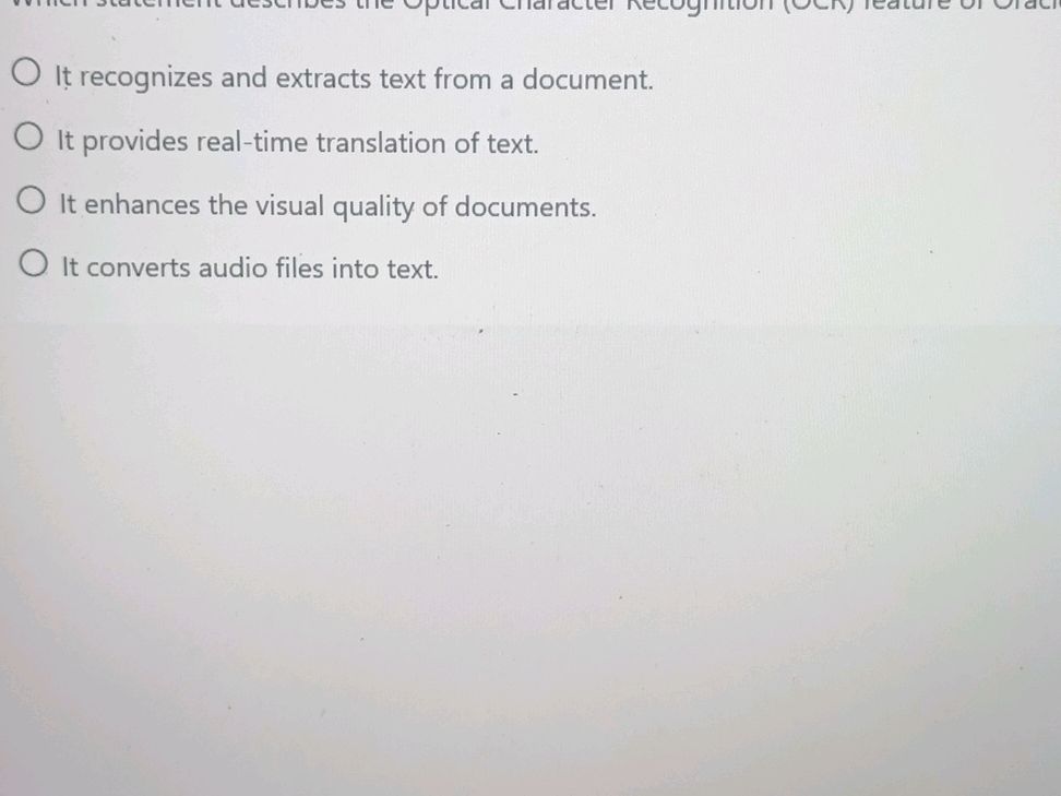 Which statement describes the Optical | StudyX
