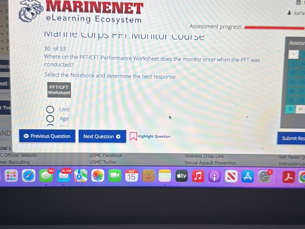 30 of 33 Where on the PFT/CFT Performance | StudyX