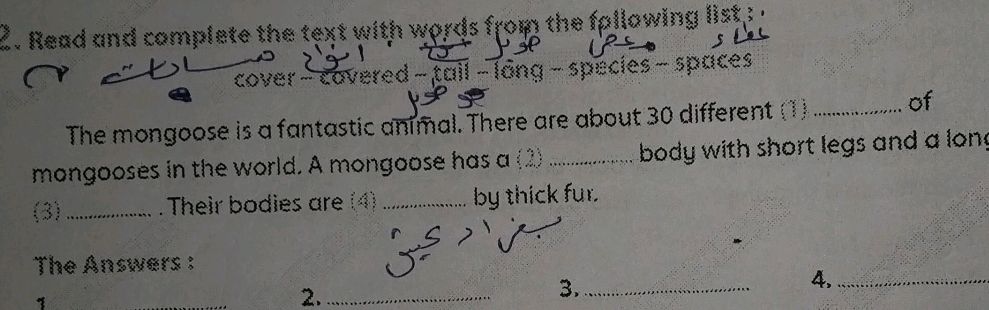2. Read and complete the text with words | StudyX