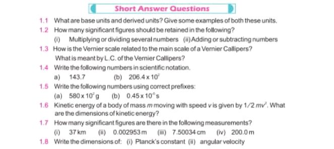 1.1 What are base units and derived units? | StudyX