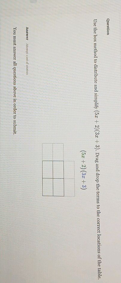 Use the box method to distribute and | StudyX