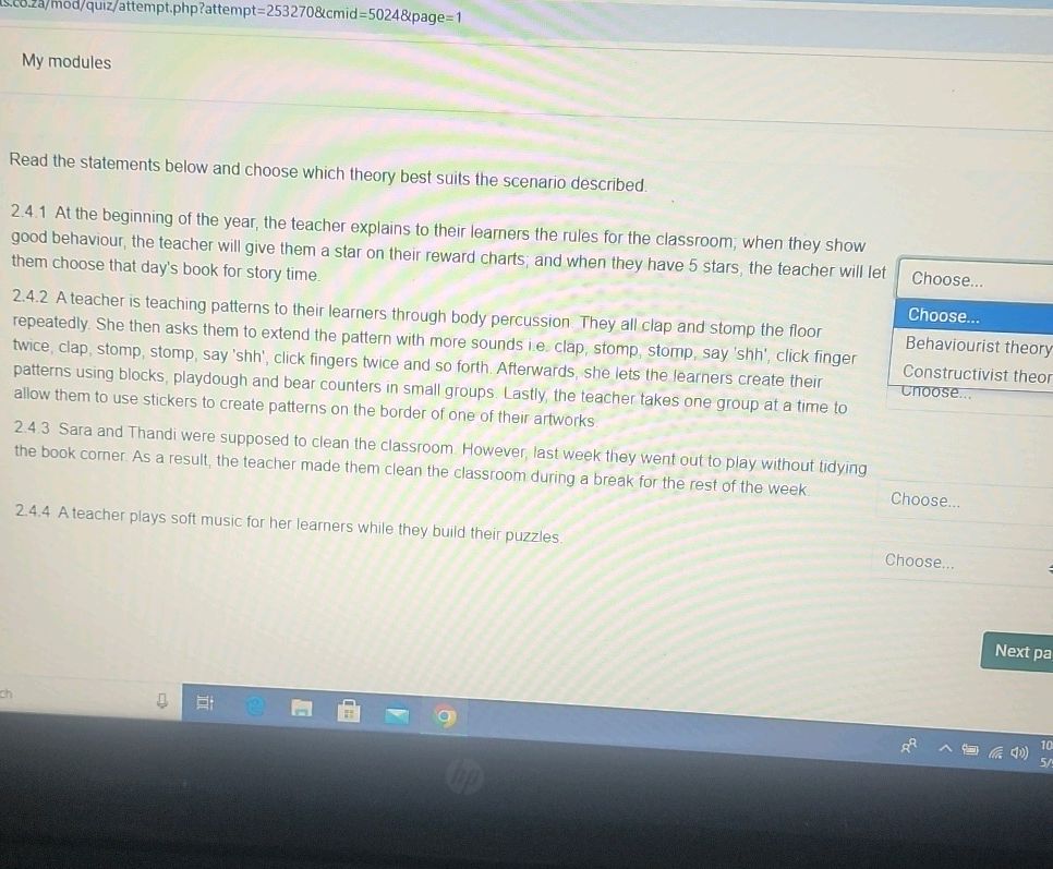 Read the statements below and choose which | StudyX