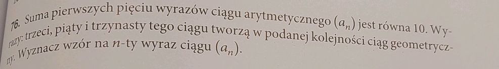 Suma pierwszych pięciu wyrazów ciągu | StudyX