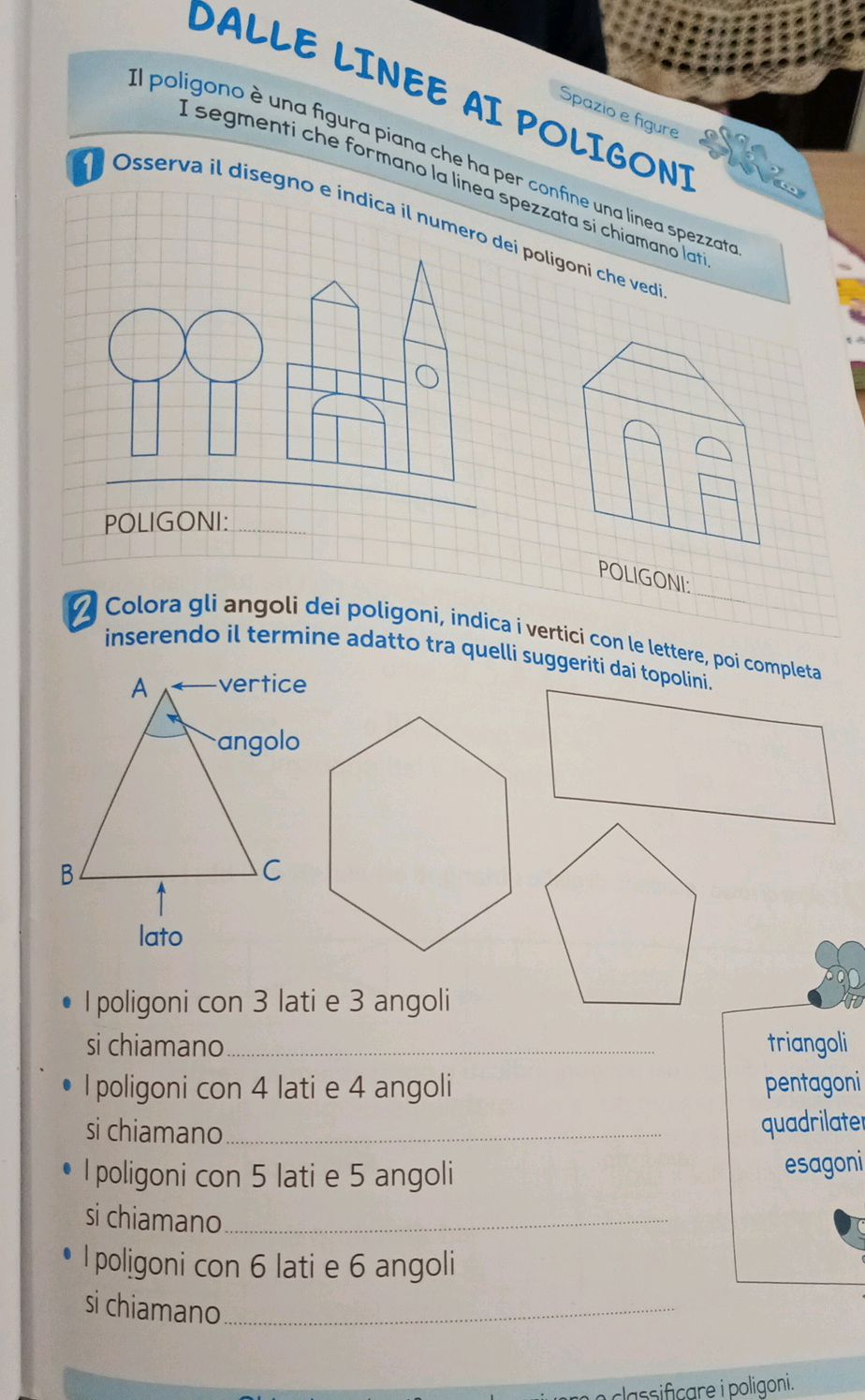 Osserva il disegno e indica il numero dei | StudyX