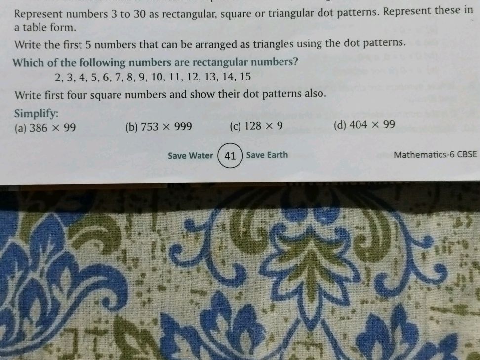 Represent numbers 3 to 30 as rectangular, | StudyX