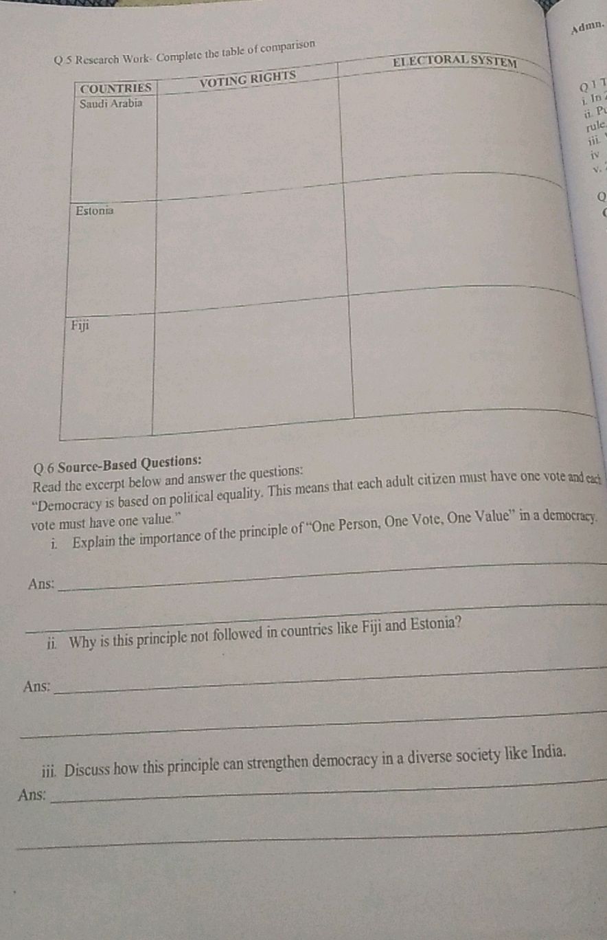 Q 5 Research Work- Complete the table of | StudyX