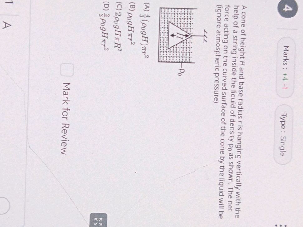 String Problem Inside Cone A cone of height $H$ and base radius $r$ is | StudyX