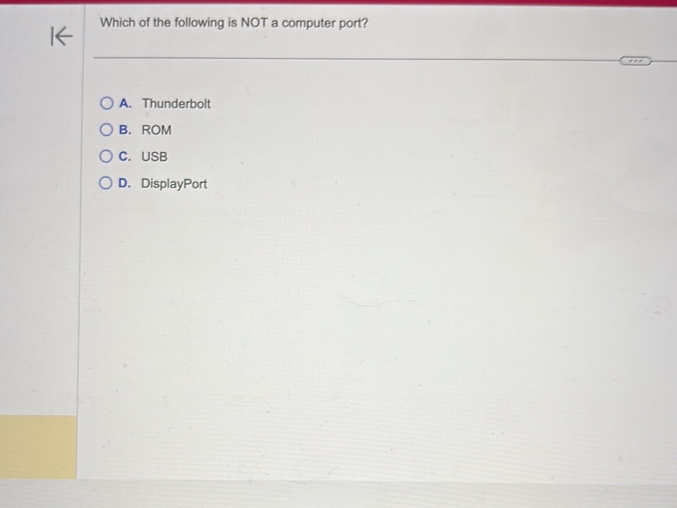 Which of the following is NOT a computer | StudyX