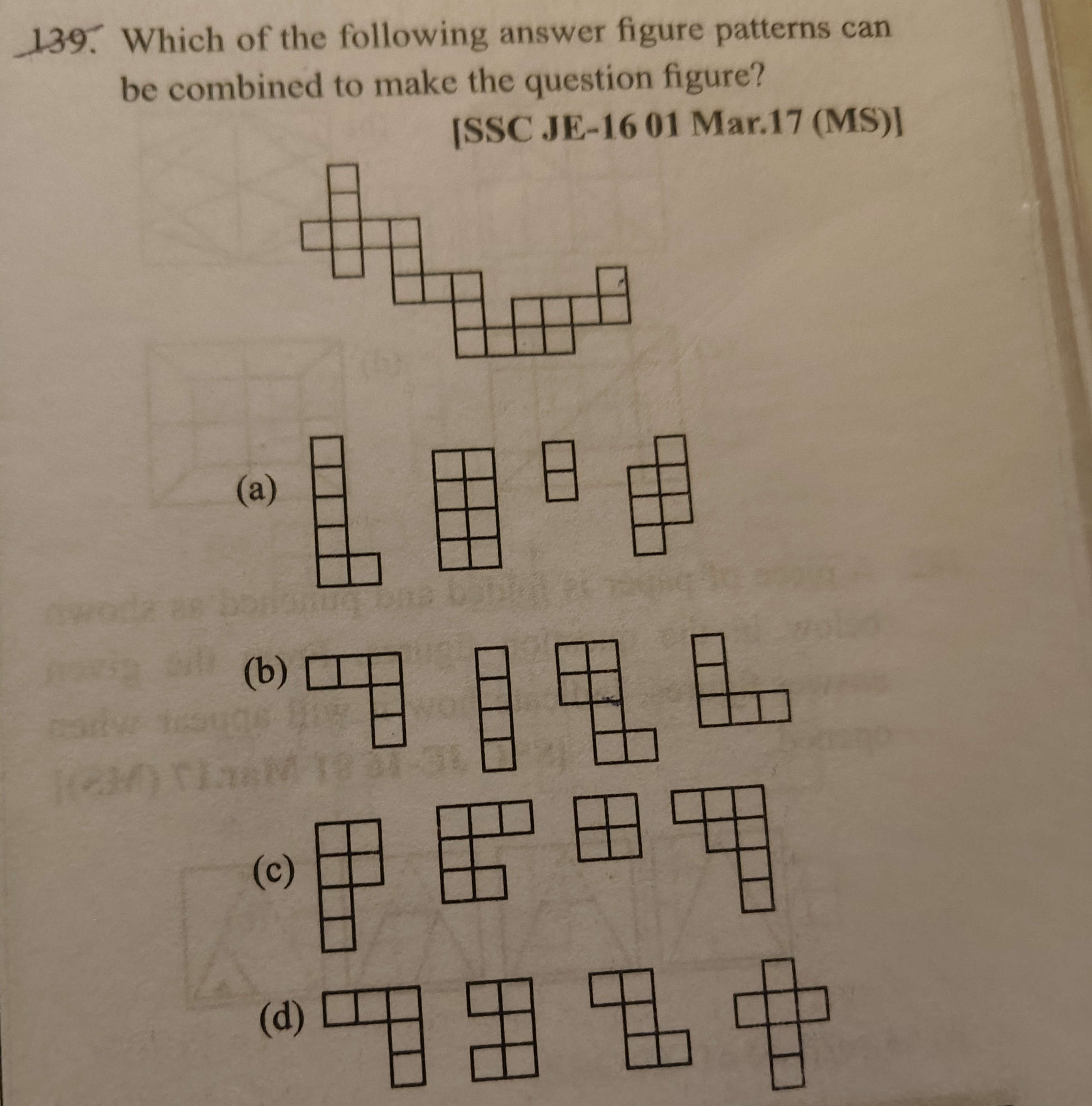 Key Figure Pattern 139. Which of the following answer figure | StudyX