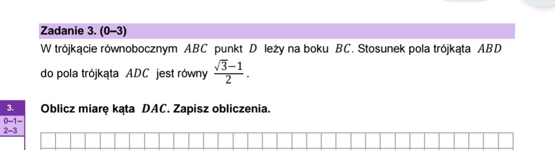 Zadanie 3. (0-3) W trójkącie równobocznym | StudyX