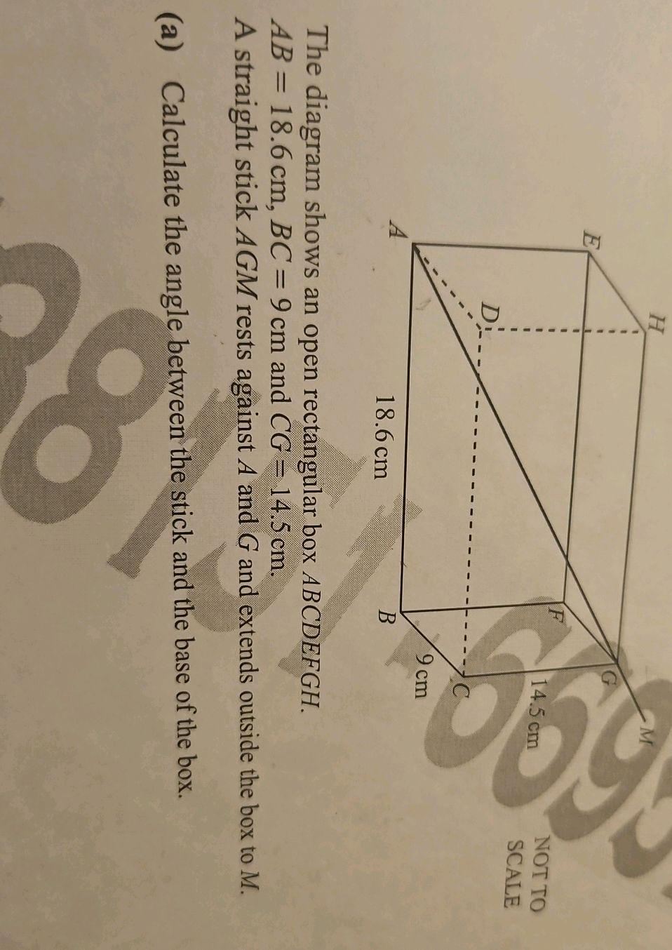 The diagram shows an open rectangular box | StudyX