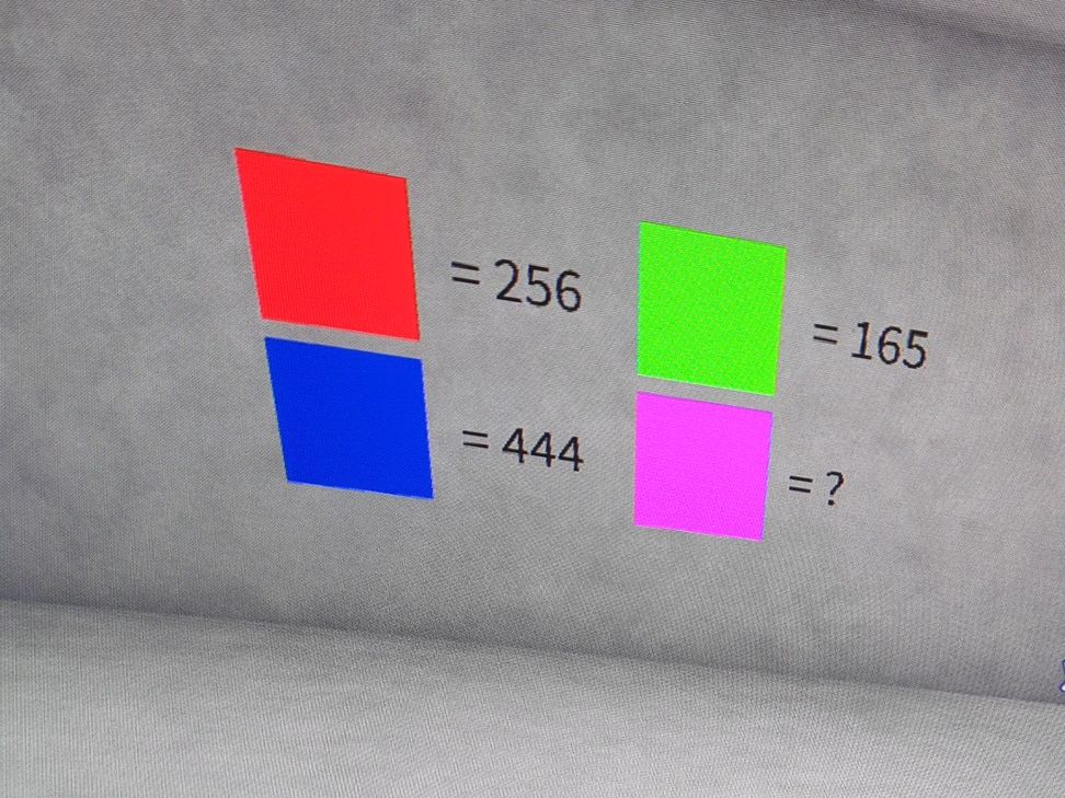The image shows two pairs of colored shapes | StudyX