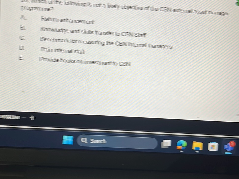 26. Which of the following is not a likely | StudyX