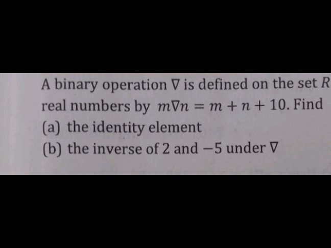 Nabla Operations Math A binary operation ∇ is defined on the set R | StudyX