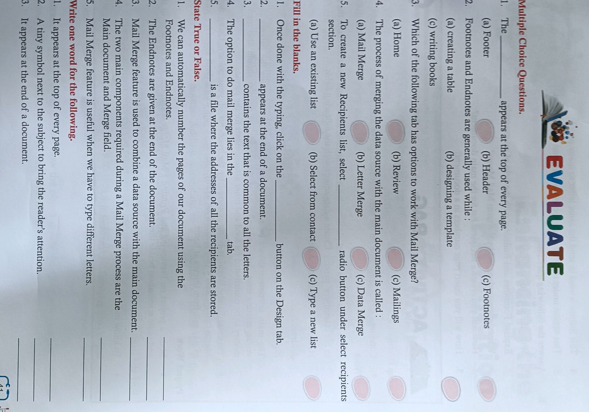 Multiple Choice Questions. 1. The ______ | StudyX