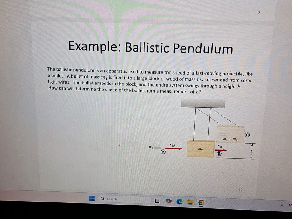 Bullet Pendulum Problem The ballistic pendulum is an apparatus used | StudyX