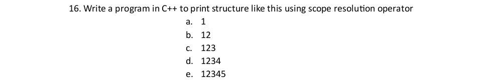 16. Write a program in C++ to print | StudyX