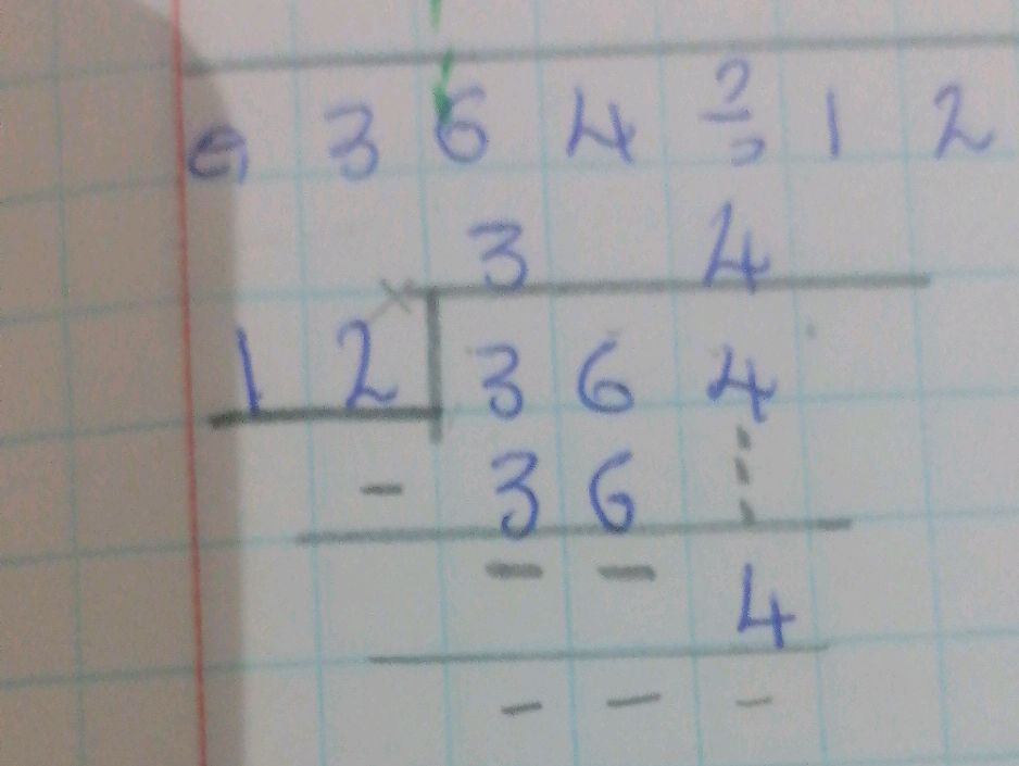 Division Problem: 364 divided by 12