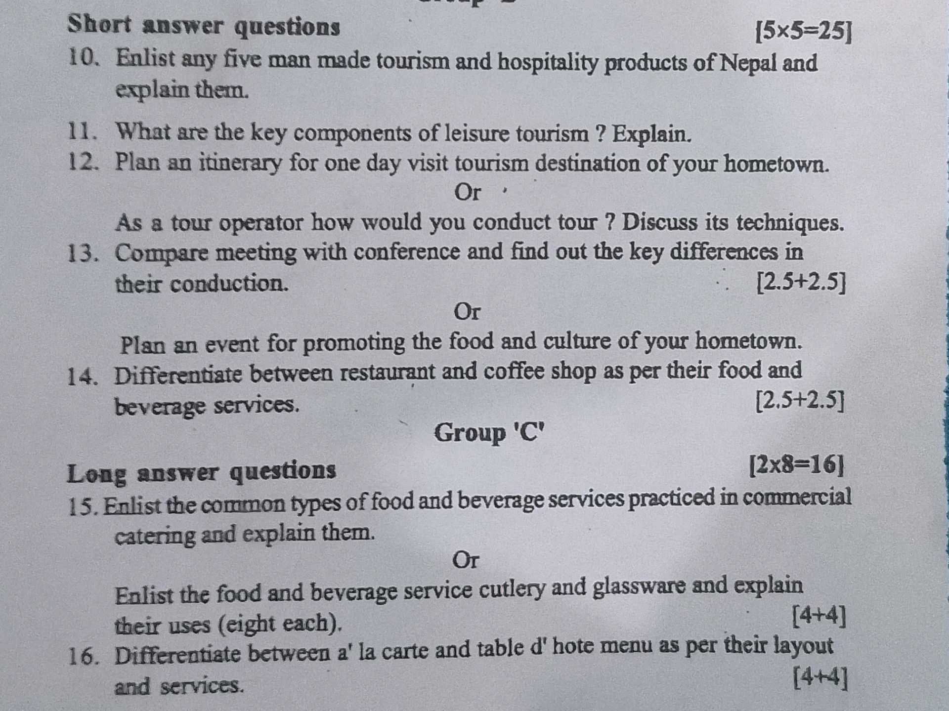 Short answer questions [5×5=25] 10. Enlist | StudyX