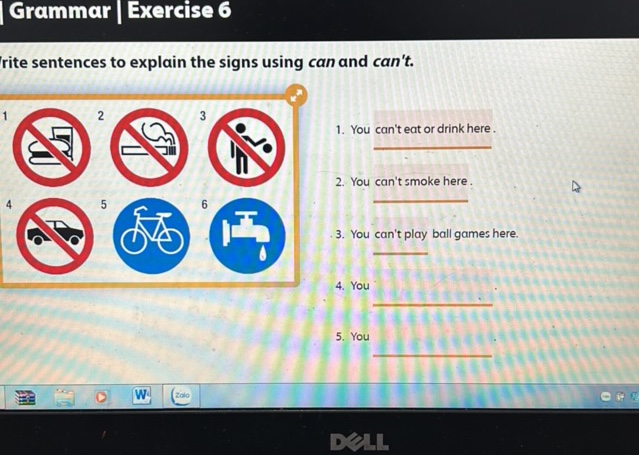 GrammarExercise 6 rite sentences to explain | StudyX